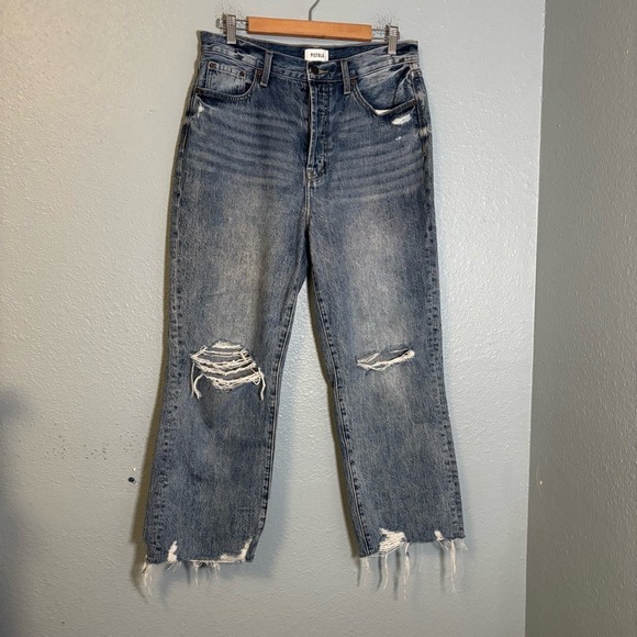 Pistola Womens Cassie Super High Rise Straight Leg‎ Distressed Jeans 30 Denim - Picture 4 of 12